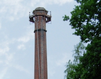 Brick chimney with access platform