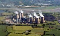 Power station aerial photo